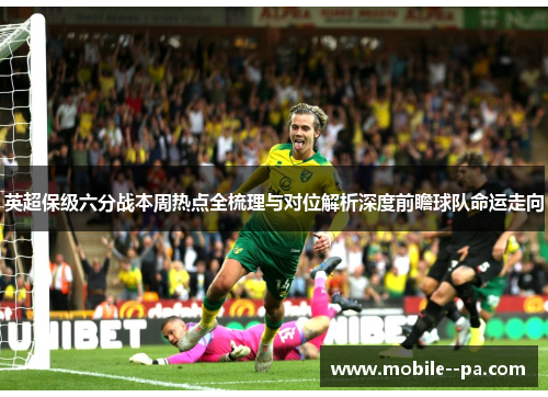 英超保级六分战本周热点全梳理与对位解析深度前瞻球队命运走向